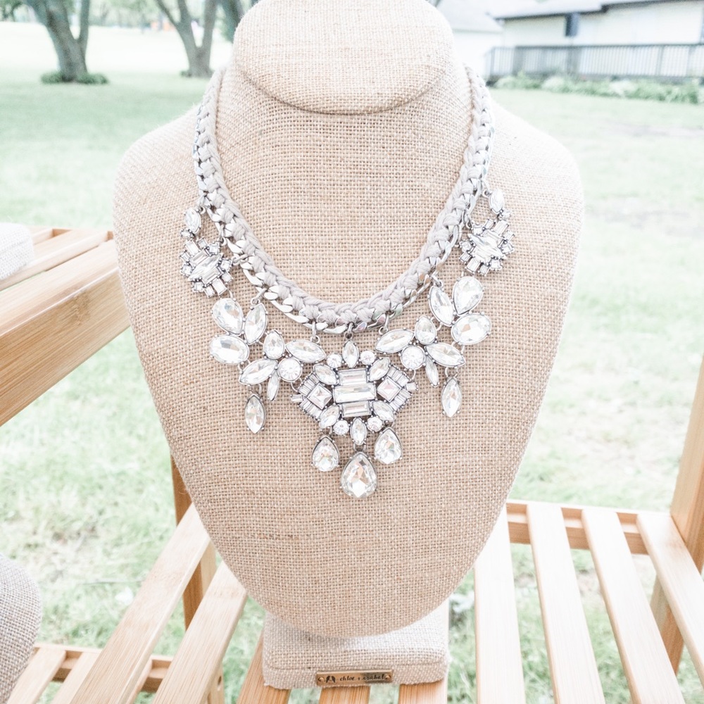 Deco drama crystal statement necklace